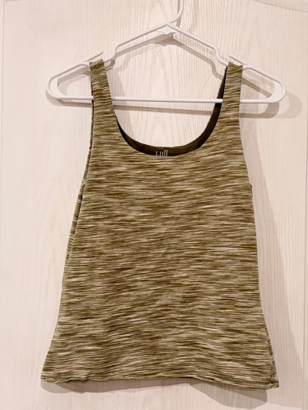 J Jill Women's Olive Space-Dye Tank Top